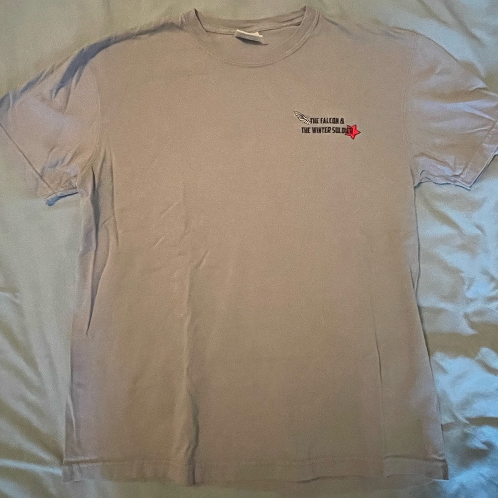 Embroidered “Falcon and the Winter Soldier” Grey TShirt